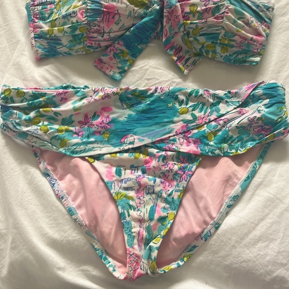 Lilly Pulitzer strapless bikini size 10 - Picture 3 of 10